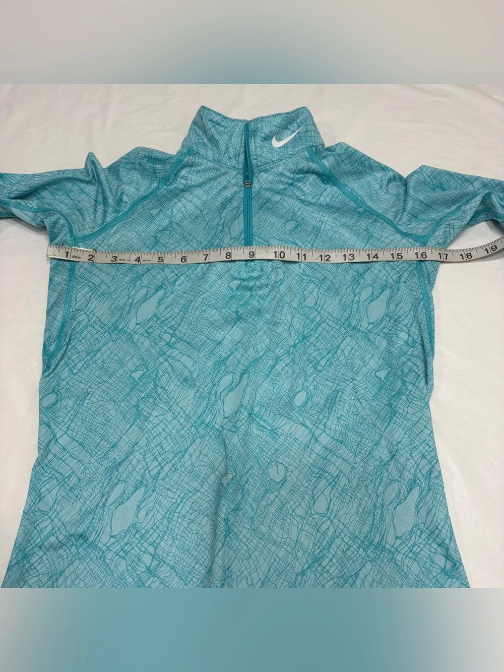 Nike Pro Combat Therma-Fit 1/4 Zip Pullover Women’s Small Blue Dri-Fit Fitted
